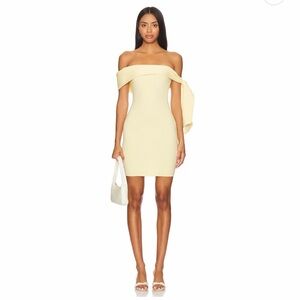 Chic Off-Shoulder Yellow Mini Dress